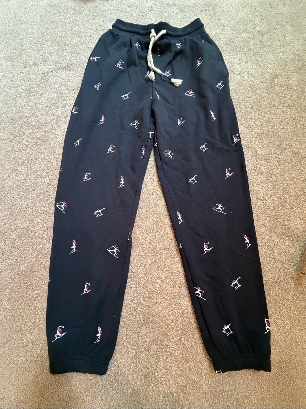 Small spiritual gangster namaski Hudson sweatpants joggers black embroidered ski - Picture 6 of 13